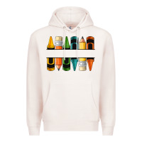 Pale Pink custom crayons with pencil Premium Hoodie - NancyCooperArtShop
