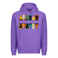 Purple custom crayons with pencil Premium Hoodie - NancyCooperArtShop