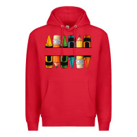 Red custom crayons with pencil Premium Hoodie - NancyCooperArtShop