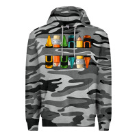 Slate Camo custom crayons with pencil Premium Hoodie - NancyCooperArtShop