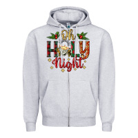 Heather Grey oh holy night Zipper Hoodie - BundleAndBundleShop