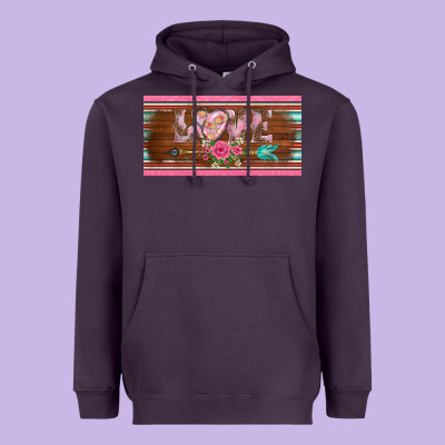 Western Nurse Love  Caduceus And Arrow License Plate Template Heavyweight Hoodie Designed By Barkaloodesign
