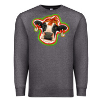 Charcoal Heather christmas heifer Premium Sweatshirt - Jasminsmagicworld