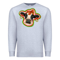 Heather Grey christmas heifer Premium Sweatshirt - Jasminsmagicworld