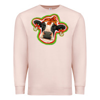Pale Pink christmas heifer Premium Sweatshirt - Jasminsmagicworld