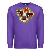 Purple christmas heifer Premium Sweatshirt - Jasminsmagicworld