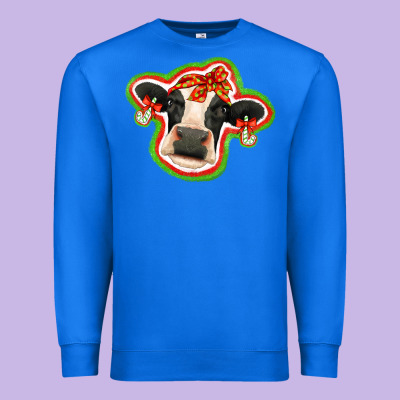 Christmas Heifer Premium Sweatshirt Designed By Jasminsmagicworld