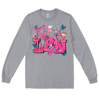 Heather Grey lpn cancer  nurse with Long Sleeve Tee - AdoDesignShop