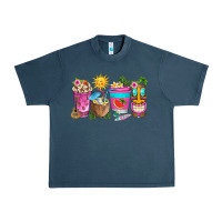 Midnight Navy aloha coffe cups Urban Heavy Tee - texasbilliewilder