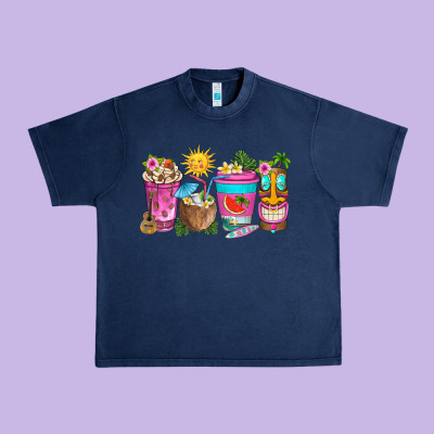 Aloha Coffe Cups Urban Heavy Tee Designed By Texasbilliewilder