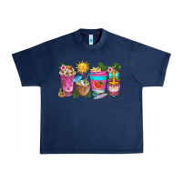 Navy aloha coffe cups Urban Heavy Tee - texasbilliewilder