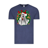 Vintage Denim ghost dead inside but it’s christmas boojee Vintage Tee - Zillion Design Studio