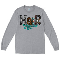 Heather Grey hair hustler Long Sleeve Tee - SublimationCraftShop
