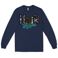 Navy hair hustler Long Sleeve Tee - SublimationCraftShop