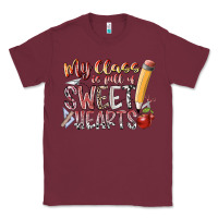 Burgundy my class is full of sweet hearts Classic Tee - RacoonDesign
