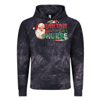 Cloud Black Santa's Favorite Nurse Vintage Hoodie - MaliasSmallBusiness