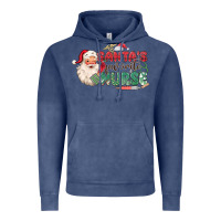 Vintage Denim Santa's Favorite Nurse Vintage Hoodie - MaliasSmallBusiness