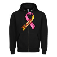 Black breast cancer sport ribbons Zipper Hoodie - AdoDesignShop