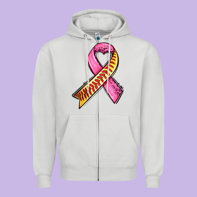 Breast Cancer Sport Ribbons Zipper Hoodie Designed By Adodesignshop