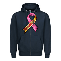 Navy breast cancer sport ribbons Zipper Hoodie - AdoDesignShop