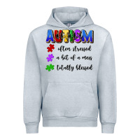 Heather Grey i'm a hot mess always stressed and proudly autism Urban Hoodie - Artiststas