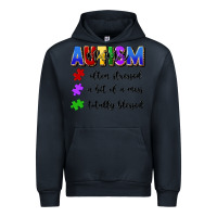 Navy i'm a hot mess always stressed and proudly autism Urban Hoodie - Artiststas