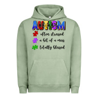 Pigment Oil Green i'm a hot mess always stressed and proudly autism Urban Hoodie - Artiststas