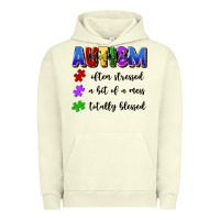 Pigment Pistachio i'm a hot mess always stressed and proudly autism Urban Hoodie - Artiststas