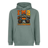 Sage i'm two this is how i roll monster truck birthday Heavyweight Hoodie - Jasminsmagicworld