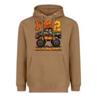 Toasted Coconut i'm two this is how i roll monster truck birthday Heavyweight Hoodie - Jasminsmagicworld