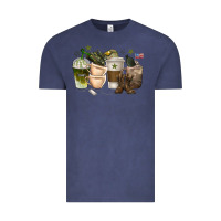 Vintage Denim coffee cups army Vintage Tee - texasbilliewilder