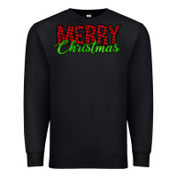 Black merry christmas tartan Premium Sweatshirt - Jasminsmagicworld