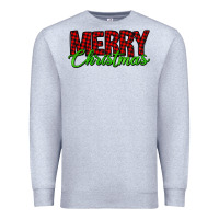 Heather Grey merry christmas tartan Premium Sweatshirt - Jasminsmagicworld