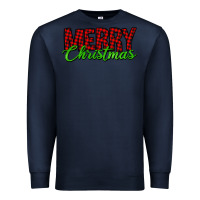 Navy merry christmas tartan Premium Sweatshirt - Jasminsmagicworld