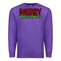 Purple merry christmas tartan Premium Sweatshirt - Jasminsmagicworld