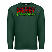 Sports Green merry christmas tartan Premium Sweatshirt - Jasminsmagicworld