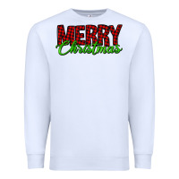 White merry christmas tartan Premium Sweatshirt - Jasminsmagicworld