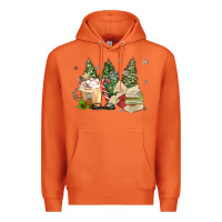 Carrot christmas coffee and book Premium Hoodie - MaliasSmallBusiness