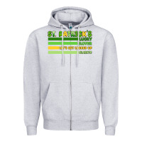 Heather Grey st. patricks lucky clover  artiststas Zipper Hoodie - Artiststas