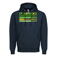 Navy st. patricks lucky clover  artiststas Zipper Hoodie - Artiststas