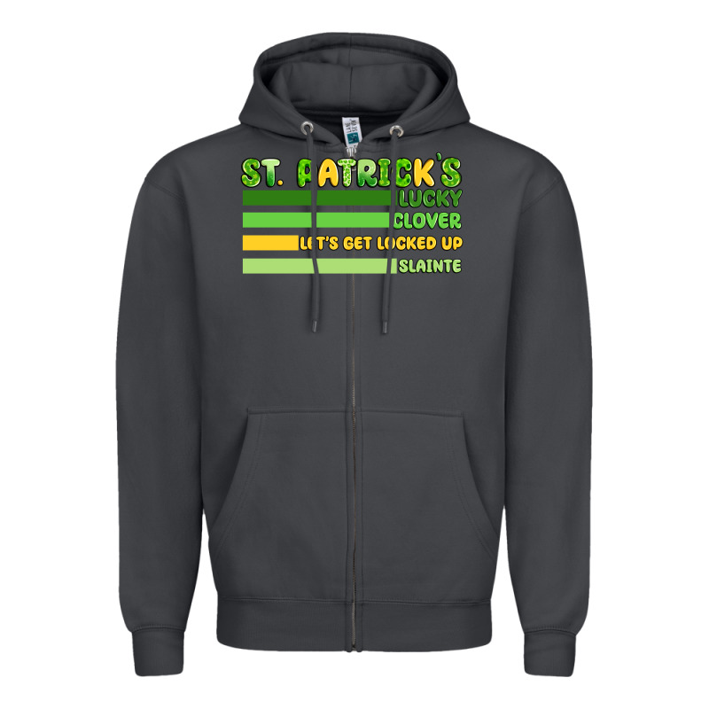 St. Patricks Lucky Clover  Artiststas Zipper Hoodie by Artiststas | Teevron