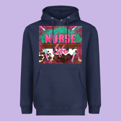 Western Nurse Life Needle Heavyweight Hoodie Designed By Barkaloodesign