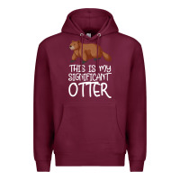 Burgundy this is my significant otter Premium Hoodie - Bettercallsaul