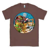 Chestnut Christmas  farm animals Classic Tee - FaDigitalArtStudio
