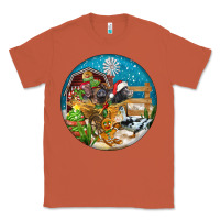 Copper Christmas  farm animals Classic Tee - FaDigitalArtStudio
