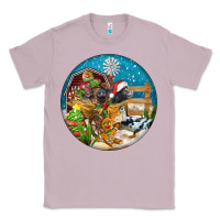 Lilac Christmas  farm animals Classic Tee - FaDigitalArtStudio
