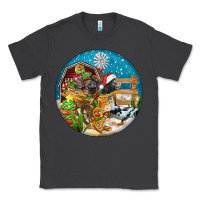 Smoke Christmas  farm animals Classic Tee - FaDigitalArtStudio