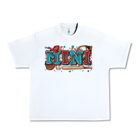 White mini baseball Urban Heavy Tee - Zillion Design Studio