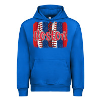 Cobalt boston baseball team spirit brushstrokes Urban Hoodie - Artiststas