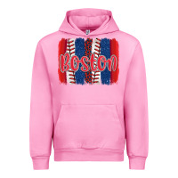 Fuchsia Pink boston baseball team spirit brushstrokes Urban Hoodie - Artiststas